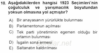 Anayasa 1 2015 - 2016 Dönem Sonu Sınavı 10.Soru