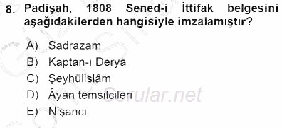 Anayasa 1 2015 - 2016 Dönem Sonu Sınavı 8.Soru