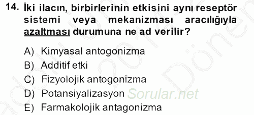 Temel Sağlık Hizmetleri 2014 - 2015 Dönem Sonu Sınavı 14.Soru