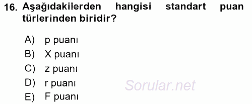 Sosyal Bilimlerde Araştırma Yöntemleri 2017 - 2018 3 Ders Sınavı 16.Soru