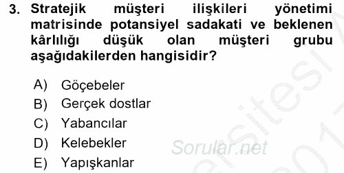 E-İş Süreçleri 2016 - 2017 3 Ders Sınavı 3.Soru