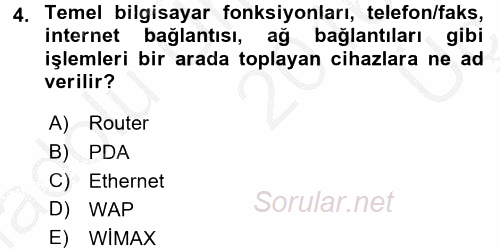 E-İş Süreçleri 2016 - 2017 3 Ders Sınavı 4.Soru