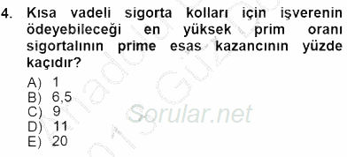 Belge Yönetimi ve Ofis Uygulamaları 2012 - 2013 Dönem Sonu Sınavı 4.Soru