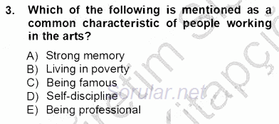 İleri Okuma Ve Yazma Becerileri 1 2012 - 2013 Ara Sınavı 3.Soru
