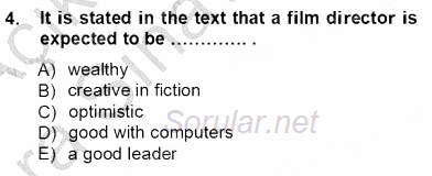 İleri Okuma Ve Yazma Becerileri 1 2012 - 2013 Ara Sınavı 4.Soru