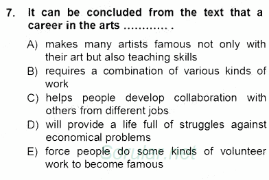 İleri Okuma Ve Yazma Becerileri 1 2012 - 2013 Ara Sınavı 7.Soru