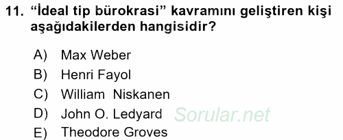 Kamu Ekonomisi 2 2016 - 2017 Ara Sınavı 11.Soru