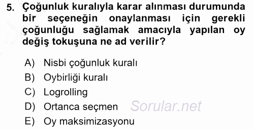 Kamu Ekonomisi 2 2016 - 2017 Ara Sınavı 5.Soru