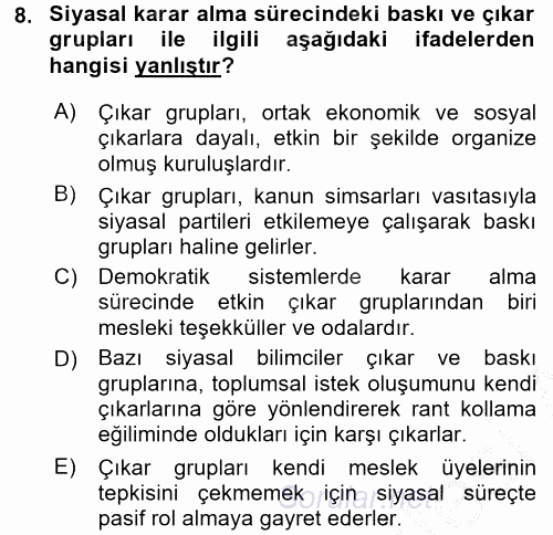 Kamu Ekonomisi 2 2016 - 2017 Ara Sınavı 8.Soru