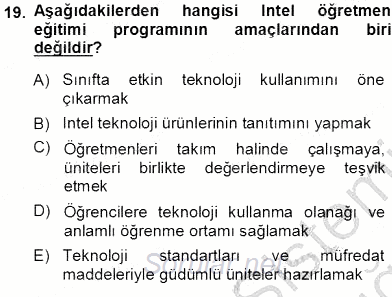 İng. Öğretmenliğinde Öğretim Teknolojileri Ve Materyal Tasarımı 1 2013 - 2014 Tek Ders Sınavı 19.Soru