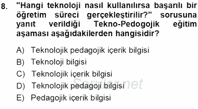 İng. Öğretmenliğinde Öğretim Teknolojileri Ve Materyal Tasarımı 1 2013 - 2014 Tek Ders Sınavı 8.Soru