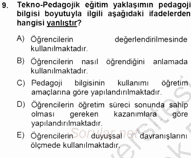 İng. Öğretmenliğinde Öğretim Teknolojileri Ve Materyal Tasarımı 1 2013 - 2014 Tek Ders Sınavı 9.Soru