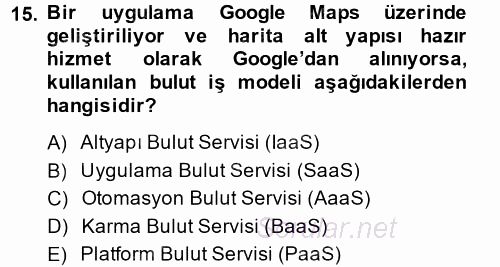 Temel Bilgi Teknolojileri 2 2014 - 2015 Dönem Sonu Sınavı 15.Soru Temel Bilgi Teknolojileri 2 2014 - 2015 Dönem Sonu Sınavı 15.Soru