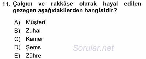 Eski Türk Edebiyatına Giriş: Biçim ve Ölçü 2016 - 2017 Ara Sınavı 11.Soru