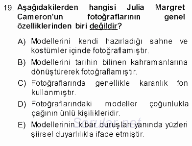 Fotoğraf Tarihi 2013 - 2014 Ara Sınavı 19.Soru