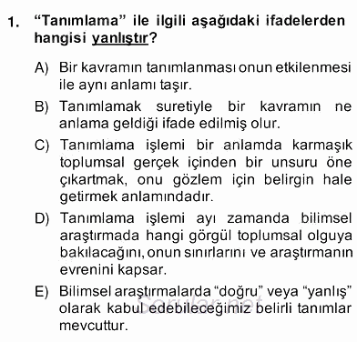 Küreselleşme ve Kültürlerarası İletişim 2013 - 2014 Ara Sınavı 1.Soru