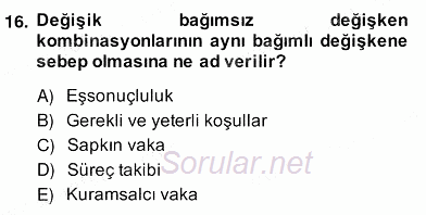 Küreselleşme ve Kültürlerarası İletişim 2013 - 2014 Ara Sınavı 16.Soru