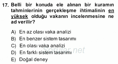 Küreselleşme ve Kültürlerarası İletişim 2013 - 2014 Ara Sınavı 17.Soru