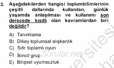 Küreselleşme ve Kültürlerarası İletişim 2013 - 2014 Ara Sınavı 2.Soru