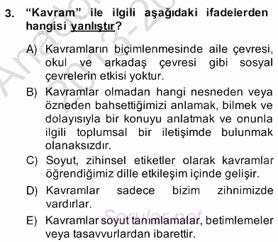 Küreselleşme ve Kültürlerarası İletişim 2013 - 2014 Ara Sınavı 3.Soru