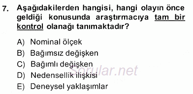 Küreselleşme ve Kültürlerarası İletişim 2013 - 2014 Ara Sınavı 7.Soru