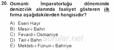 Turizm Ulaştırması 2014 - 2015 Ara Sınavı 20.Soru