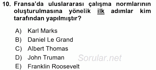 Sosyal Politika 2016 - 2017 Ara Sınavı 10.Soru