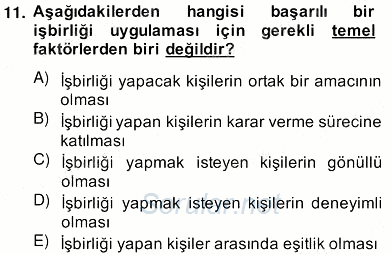 Özel Eğitim 2012 - 2013 Ara Sınavı 11.Soru