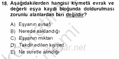 Ulusal Yargı Ağı Projesi 1 2014 - 2015 Ara Sınavı 18.Soru