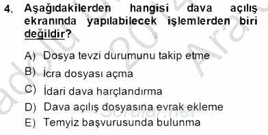 Ulusal Yargı Ağı Projesi 1 2014 - 2015 Ara Sınavı 4.Soru