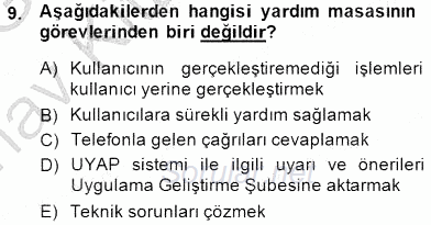 Ulusal Yargı Ağı Projesi 1 2014 - 2015 Ara Sınavı 9.Soru