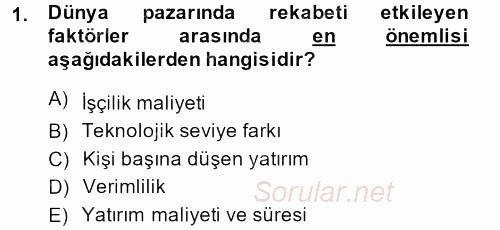 Çağrı Merkezi Yönetimi 2 2014 - 2015 Ara Sınavı 1.Soru