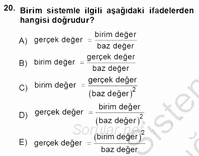 Güç Sistemleri Analizi 2012 - 2013 Ara Sınavı 20.Soru