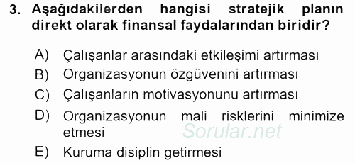 Kurumsal İletişim 2016 - 2017 Dönem Sonu Sınavı 3.Soru