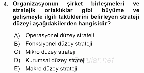 Kurumsal İletişim 2016 - 2017 Dönem Sonu Sınavı 4.Soru