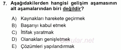 Sosyal Hizmet Uygulamaları 2016 - 2017 Dönem Sonu Sınavı 7.Soru