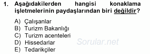 Satış Teknikleri 2014 - 2015 Tek Ders Sınavı 1.Soru