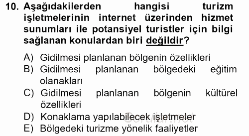 Satış Teknikleri 2014 - 2015 Tek Ders Sınavı 10.Soru