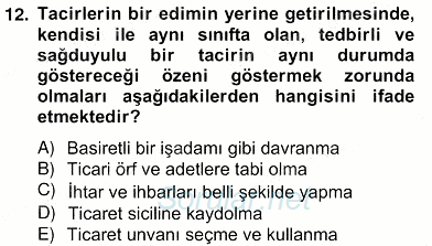 Hukukun Temel Kavramları 2 2012 - 2013 Ara Sınavı 12.Soru