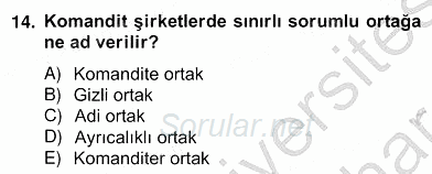 Hukukun Temel Kavramları 2 2012 - 2013 Ara Sınavı 14.Soru