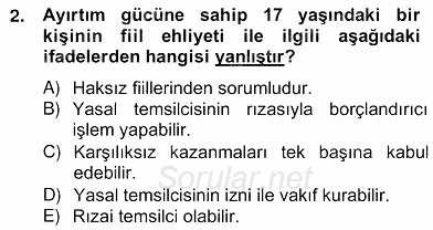 Hukukun Temel Kavramları 2 2012 - 2013 Ara Sınavı 2.Soru