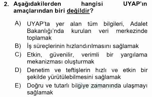 Ulusal Yargı Ağı Projesi 1 2016 - 2017 Ara Sınavı 2.Soru