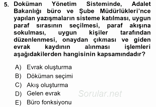 Ulusal Yargı Ağı Projesi 1 2016 - 2017 Ara Sınavı 5.Soru