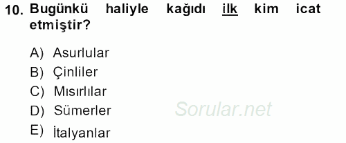 İletişim Ortamları Tasarımı 2013 - 2014 Ara Sınavı 10.Soru