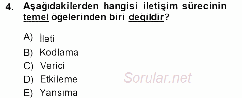 İletişim Ortamları Tasarımı 2013 - 2014 Ara Sınavı 4.Soru