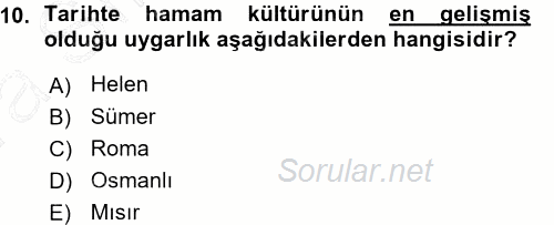 Turizm Sosyolojisi 2015 - 2016 Ara Sınavı 10.Soru