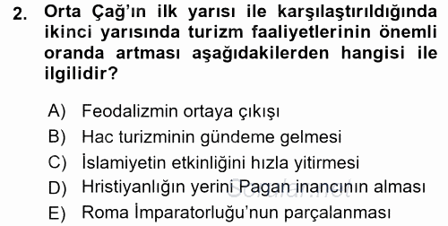 Turizm Sosyolojisi 2015 - 2016 Ara Sınavı 2.Soru