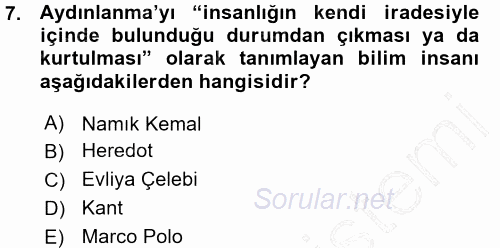 Turizm Sosyolojisi 2015 - 2016 Ara Sınavı 7.Soru