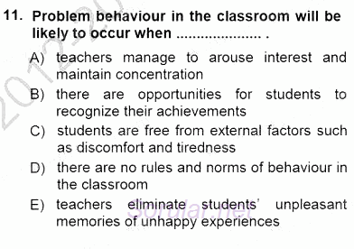 Özel Öğretim Yöntemleri 2012 - 2013 Dönem Sonu Sınavı 11.Soru