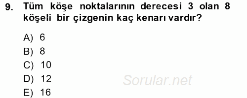 Matematik 2 2013 - 2014 Tek Ders Sınavı 9.Soru